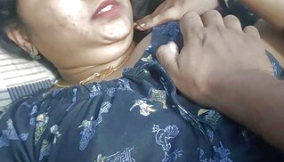 Vaishnavy's boobs suck in night by Sharun Raj, Bedroom romance, Mallu couple hot boobs suck, Hot wife boobs suck in night asian
